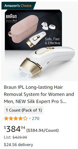 braun-epilator-women-men-permanent-hair- removal-IPL-machine- at-home-use-on-amazon